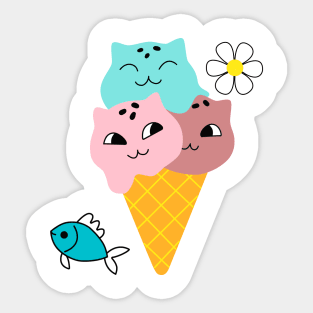 IceCream Cat`s Sticker